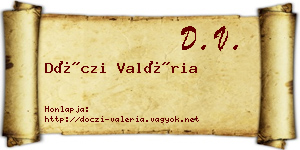 Dóczi Valéria névjegykártya